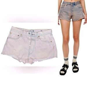 REDONE X Levi’s The Short in Pale Pink